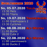 Spielplan 2020